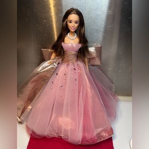 Designer Singer Ariana Grande Barbie In A Collector’s Long Ball Gown Pink Dress